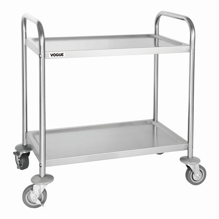 Vogue - Servierwagen mit 2 Ablagen 82,5x71 cm aus Edelstahl