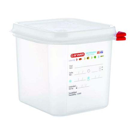 Araven - Lebensmittelbox Gn 1/6 mit Deckel 2600 ml