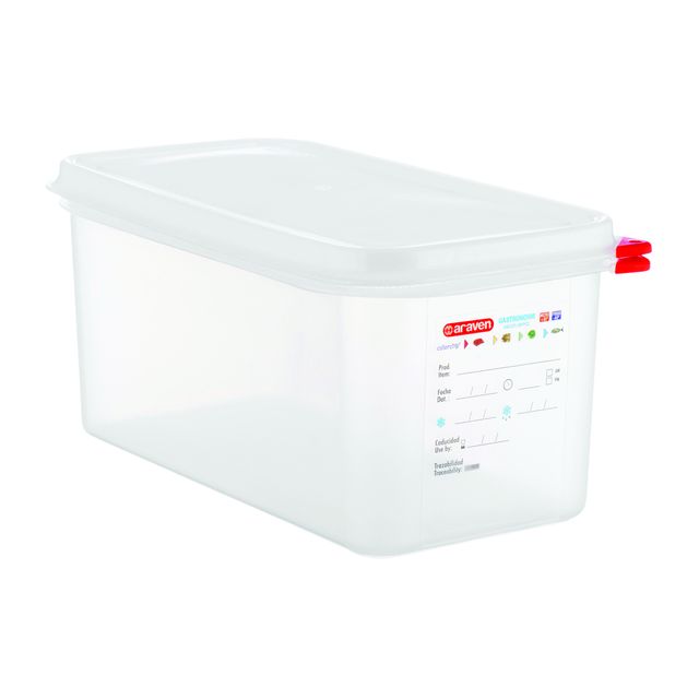 Araven - Lebensmittelbox GN 1/3 mit Deckel 6 Liter 4 Stück