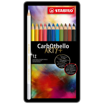 Stabilo - Buntstifte CarbOthello Limettenpastell, sortierte Dose mit 12 Stück