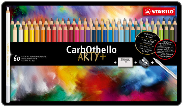 Stabilo - Buntstifte CarbOthello Limettenpastell, sortierte Dose mit 60 Stück