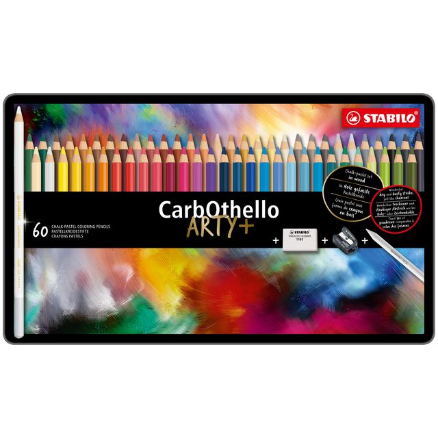 Stabilo - Buntstifte CarbOthello Limettenpastell, sortierte Dose mit 60 Stück