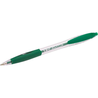Bic - Kugelschreiber atlantis classic grip clic m grün | 12 Stück