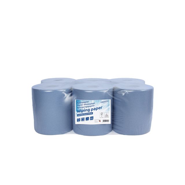 Cleaninq - Reinigungspapier Midi 1-lagig 20cmx300m blau