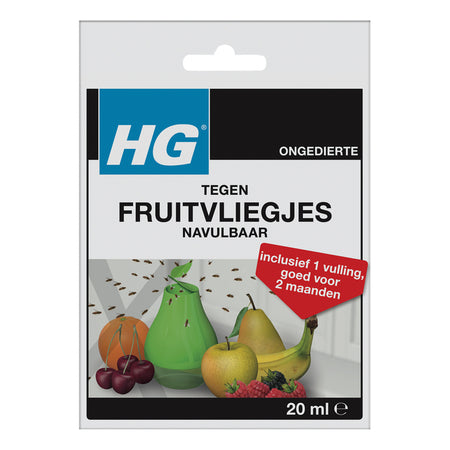HG - Fruchtfliegenfalle X mit 1 Nachfüllung 20 ml | 6 Stück