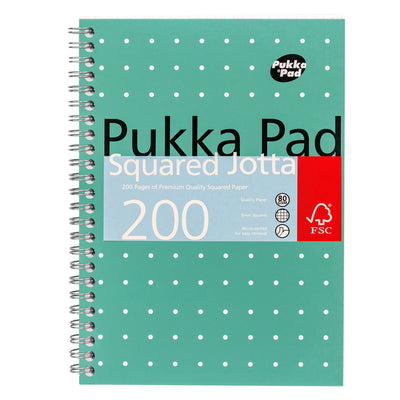 Pukka Pad - Notizbuchblock Jotta A5 Raute 5x5mm 200 Seiten 80gr grün