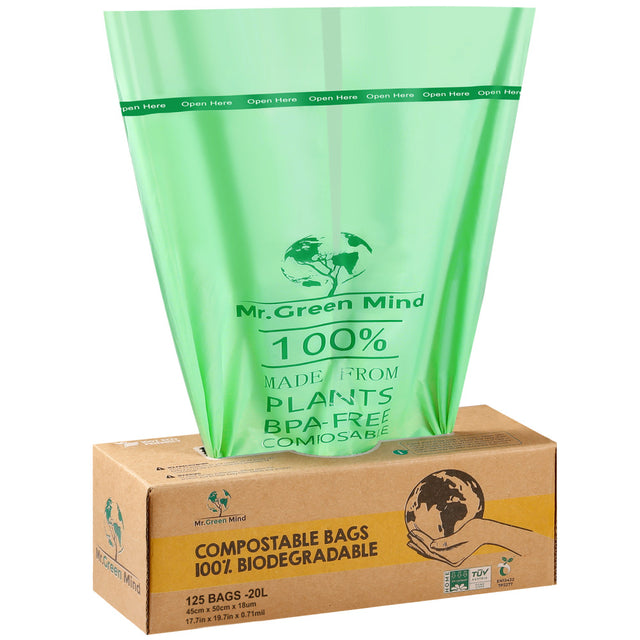 Mr. Green Mind - Abfallbeutel Bio Mr.Green Mind 45x50cm 20 Liter Spender 125 Stück