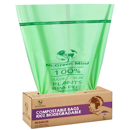 Mr. Green Mind - Abfallbeutel Bio Mr.Green Mind 43x46cm 10 Liter Spender 140 Stück