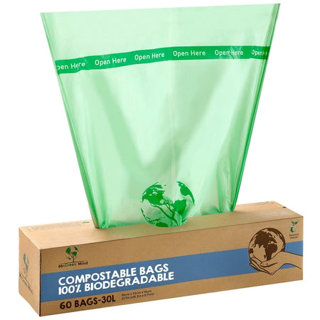 Mr. Green Mind - Abfallbeutel Bio Mr.Green Mind 54x72cm 30 Liter Spender 60 Stück
