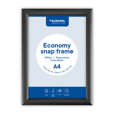 Europel - Klapprahmenhülle Economy A4 schwarz