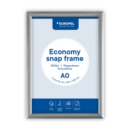 Europel - Klickrahmen Economy A0 Silber | 5 Stück