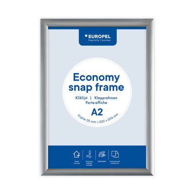 Europel - Klapprahmenhülle Economy A2 silber