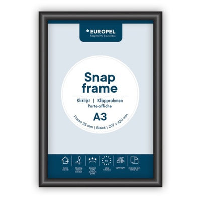 Europel - Klapprahmenhülle A3 25mm schwarz