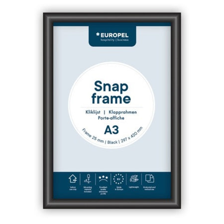Europel - Klapprahmenhülle A3 25mm schwarz
