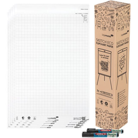 Legamaster - Flipchartpapier SKETCH ECO Raster 5x 20 Blatt