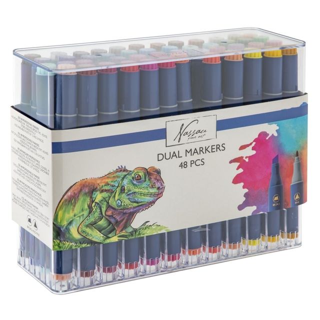 Art Sensations – Hohlmarker Nassau Arts Duopoint-Set mit 48 Farben