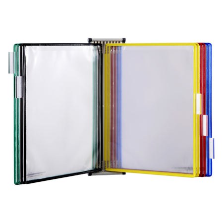 Tarifold - Wand-Metallsichttafelsystem A4 mit 10 Taschen sortiert