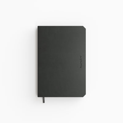 De KEMPEN - Notizbuch Ashblack 110x160mm blanko 160 Seiten 90gr schwarz