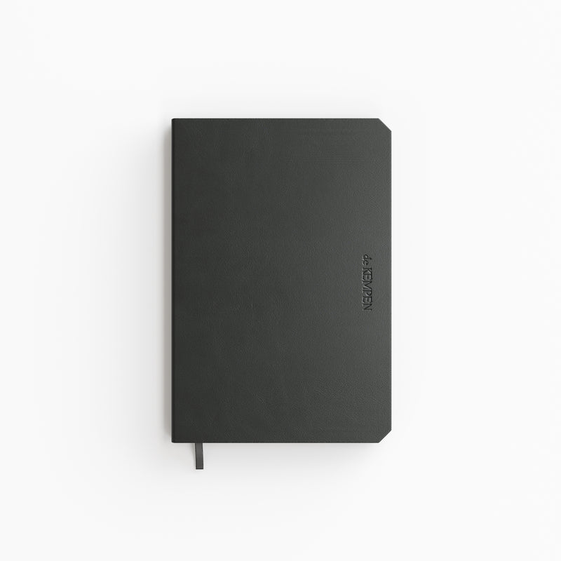 De KEMPEN - Notizbuch Ashblack 110x160mm blanko 160 Seiten 90gr schwarz