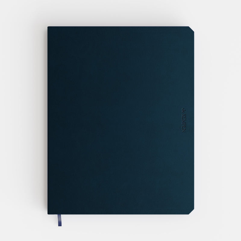 De KEMPEN - Notizbuch Silence 171x220mm blanko 192 Seiten 90gr dunkelblau