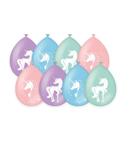 Bruna Büro - Luftballons Einhorn 30 cm 8 Stück Pastell | 6 Stück