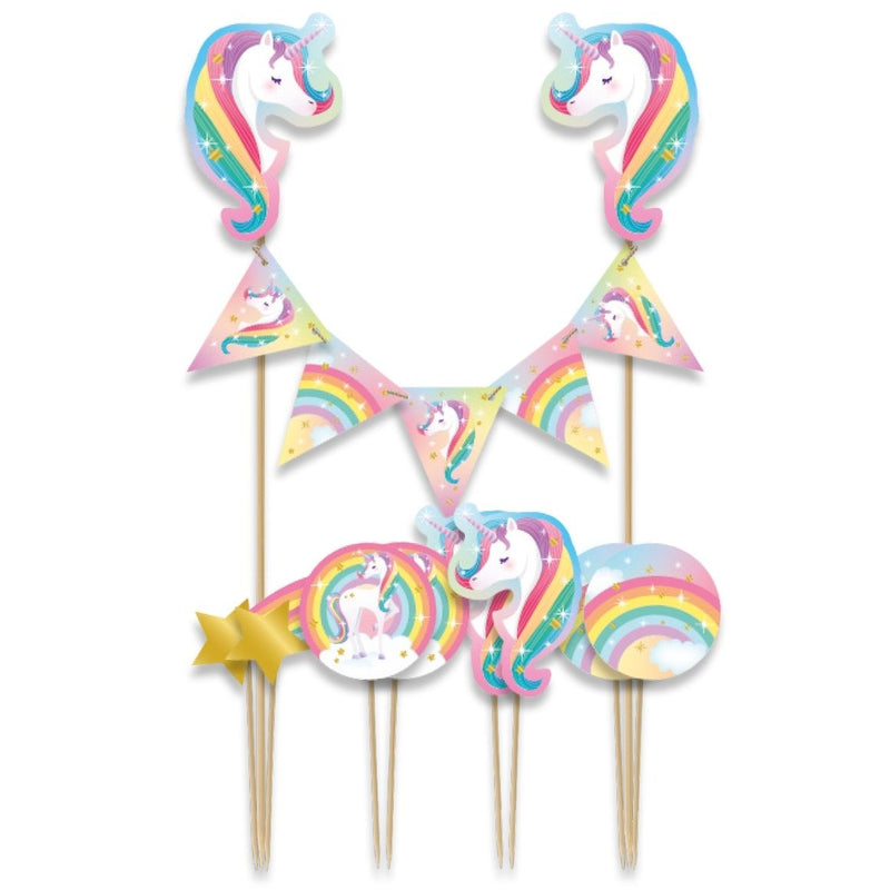 Bruna Büro - Kuchendekoration Einhorn 9 Stück