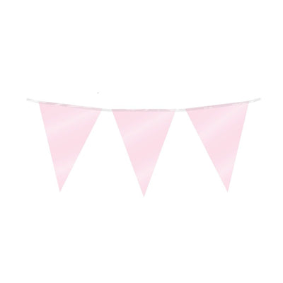 Bruna office - Partyflagge aus Folie, Babyrosa | 6 Stück