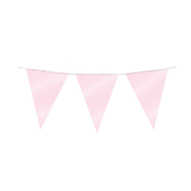 Bruna office - Partyflagge aus Folie, Babyrosa | 6 Stück