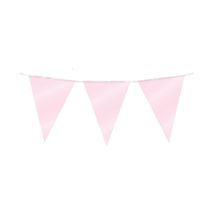 Bruna office - Partyflagge aus Folie, Babyrosa | 6 Stück