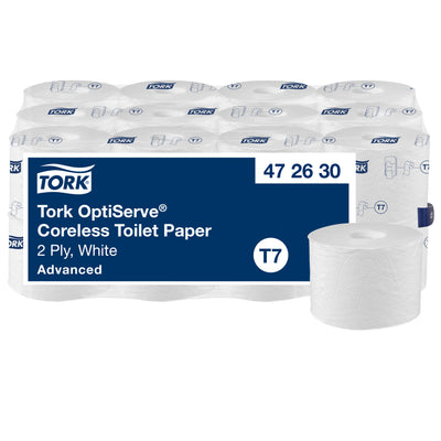 Tork - Toilettenpapier T7 Advanced Optiserve Coreless 2-lagig 94m weiß 472630