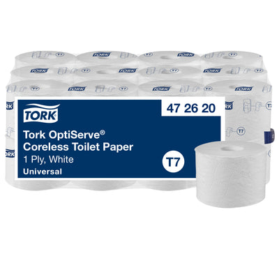 Tork - Toilettenpapier T7 Universal OptiServe Coreless 1-lagig 144m weiß 472620