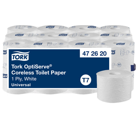 Tork - Toilettenpapier T7 Universal OptiServe Coreless 1-lagig 144m weiß 472620