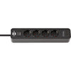 Brennerstuhl - Steckdosenleiste Ecolor 4-fach inklusive 2 USB C 1,5 Meter schwarz