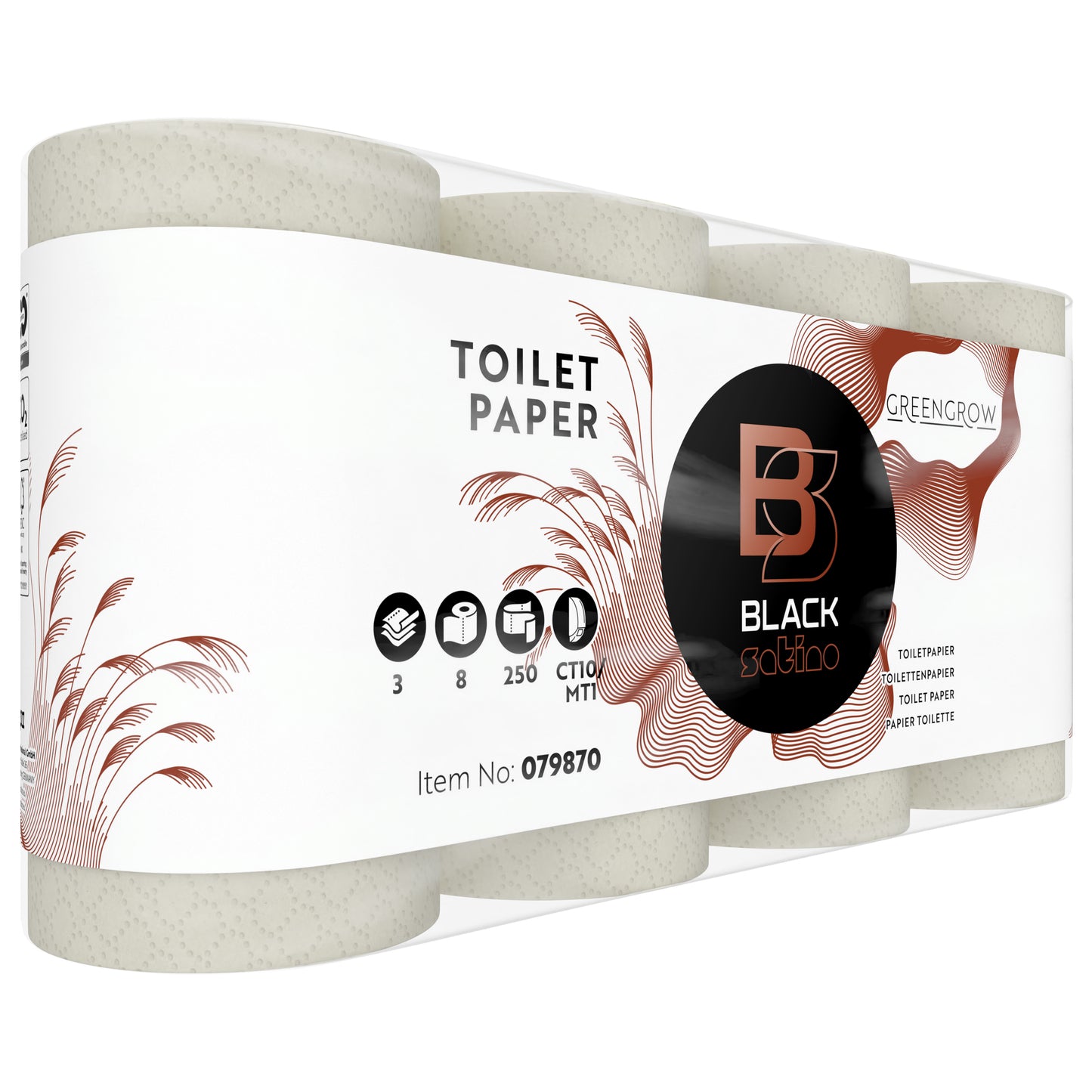 Satino -  Toiletpapier  mt1 greengrow 8x250vel 079870 | 5 stuks