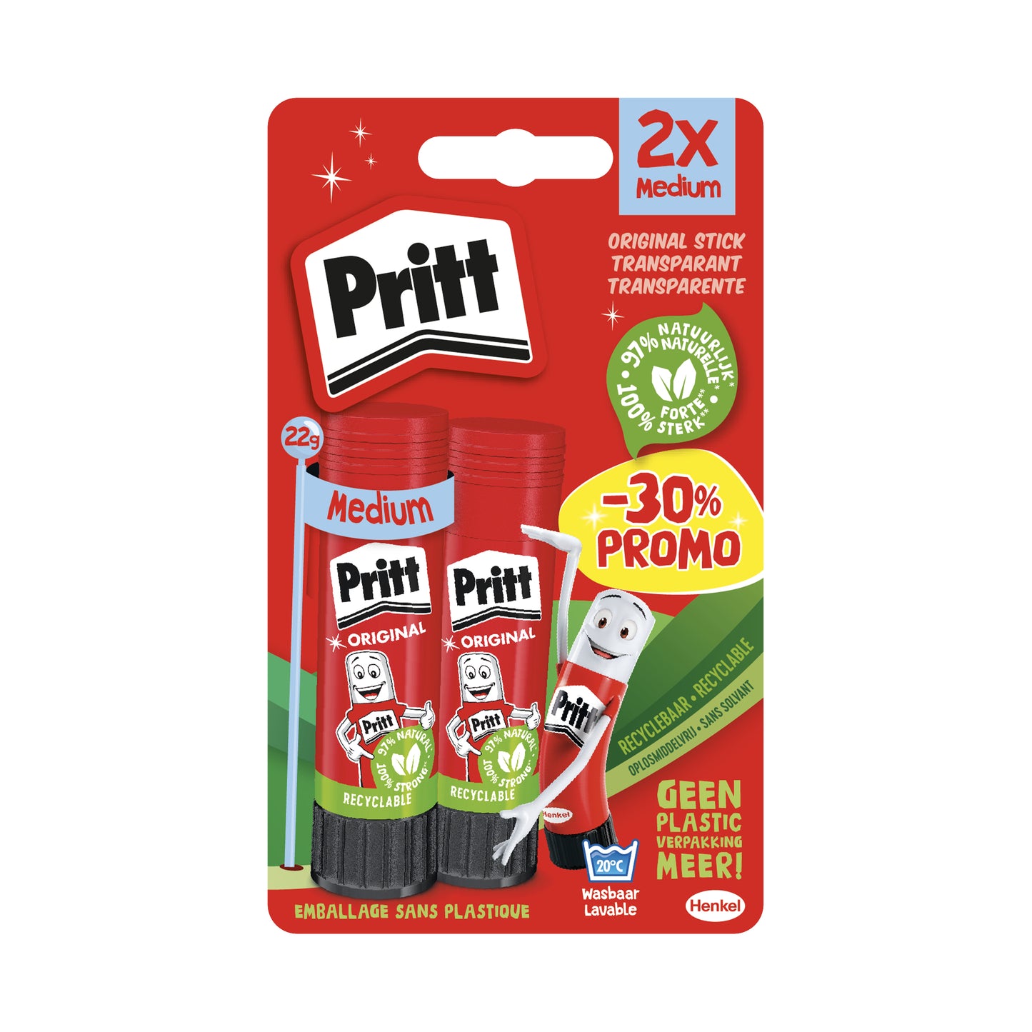 Pritt - Klebestift Stick Original 2x 22gr Aktion | 12 Stück