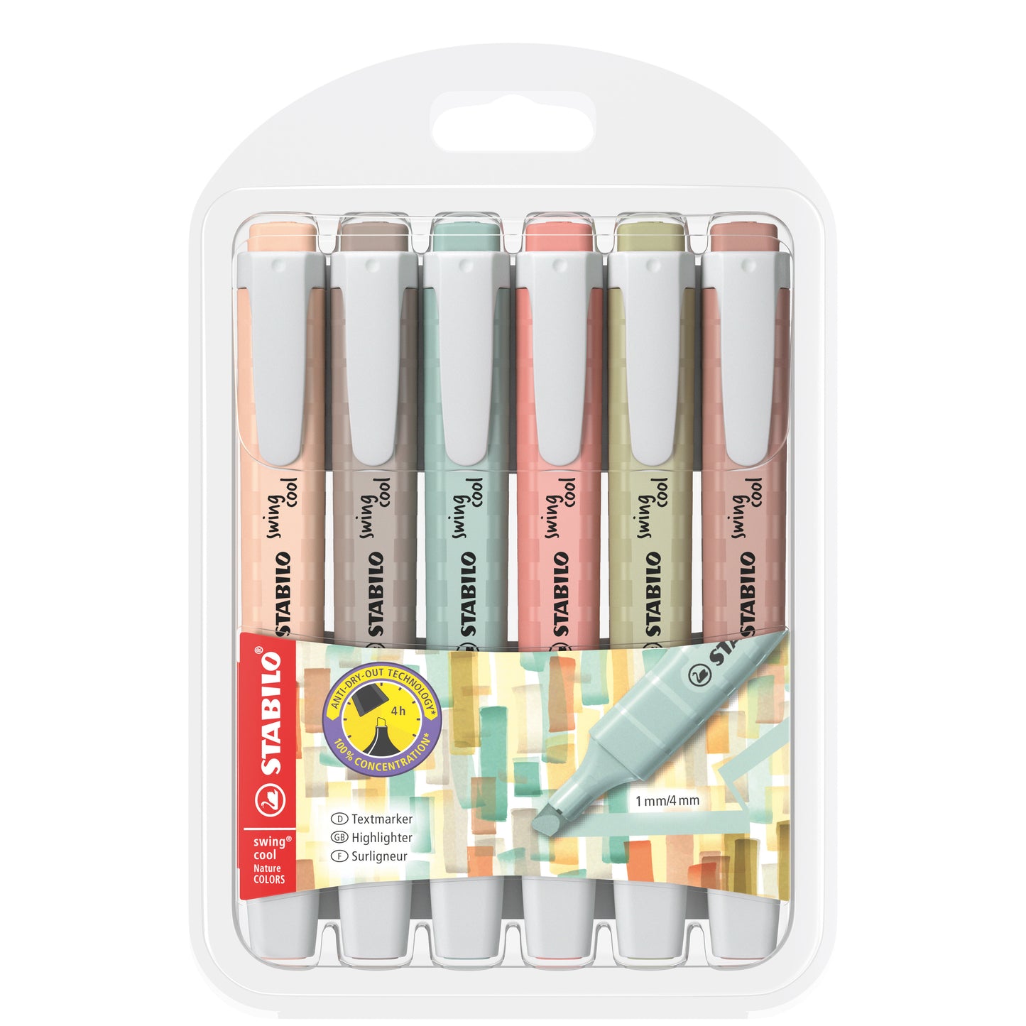 Stabilo -  Markeerstift swing cool nature assorti 6st | 5 stuks