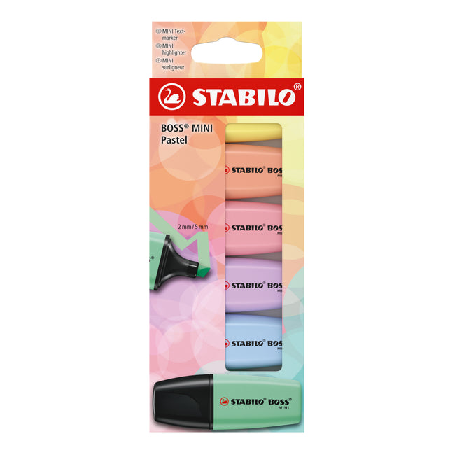 STABILO - Textmarker Boss Mini Pastell Ass 6 Stück