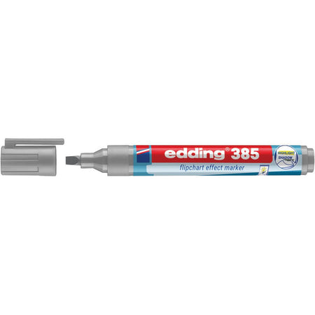 Edding - Filzstift 385 Flipchart-Pinsel silbergrau | 10 Stück