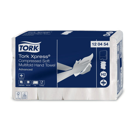Tork - Handtuch H2 Xpress komprimiert Advanced Multifold 2-lagig 212x320mm 12x200 Blatt weiß 120454