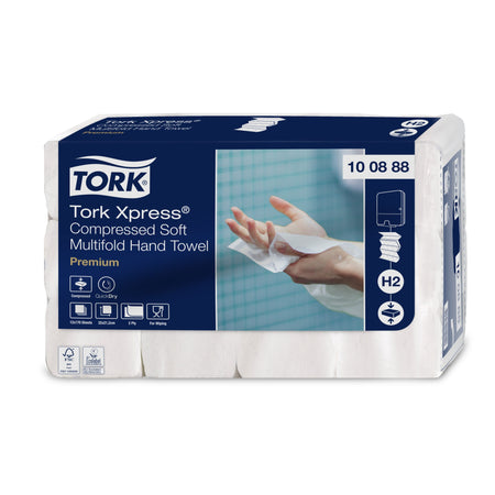 Tork - Handtuch H2 Xpress komprimiert mehrfach 2-lagig 212x320mm 12x170 Blatt weiß 100888
