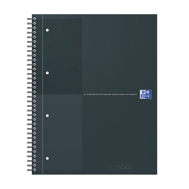 Oxford - Spiral Blk Oxf International Notebk A4+ Line Black | 5 Stück