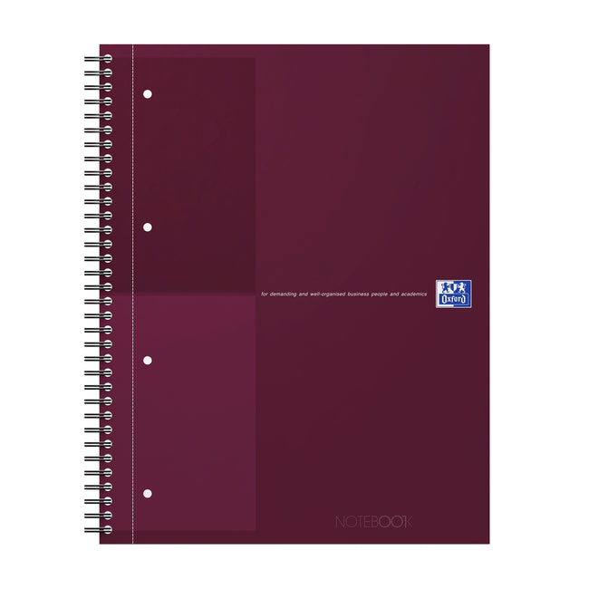 Oxford – Spiral-Blk-Oxf-International-Notizbuch, A4+, Linie, Rot