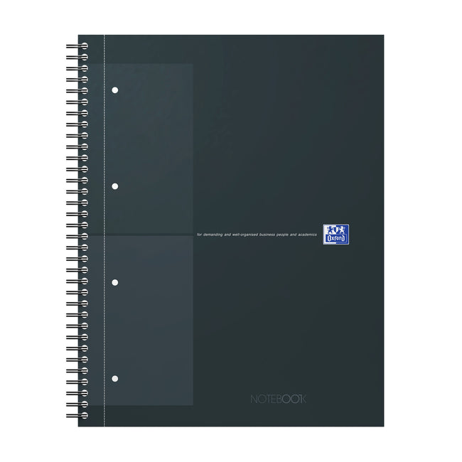 Oxford - Spiral Blk Oxf International Notebk A4+ RT 5x5 Schwarz