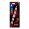 Staedtler - Graphitstift Norix Blister 2 Stück HB schwarze Koralle | 8 Stück