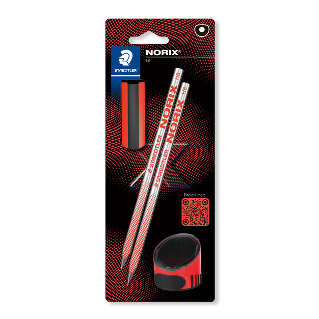 Staedtler - Graphitstift Norix Blister 2 Stück HB schwarze Koralle | 8 Stück