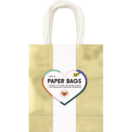 Folia Paper - Geschenktüte Folia Gold Kraft 24x31x12cm 20 Stück
