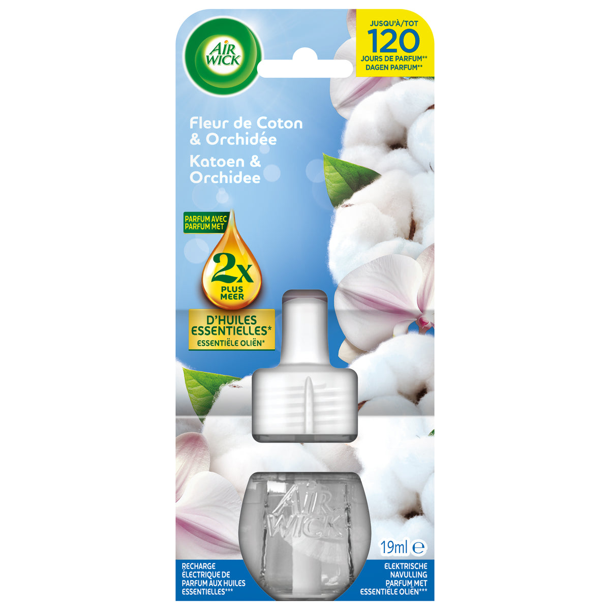 Airwick – Lufterfrischer, ELC-Baumwolle, Nachfüllung, 19 ml
