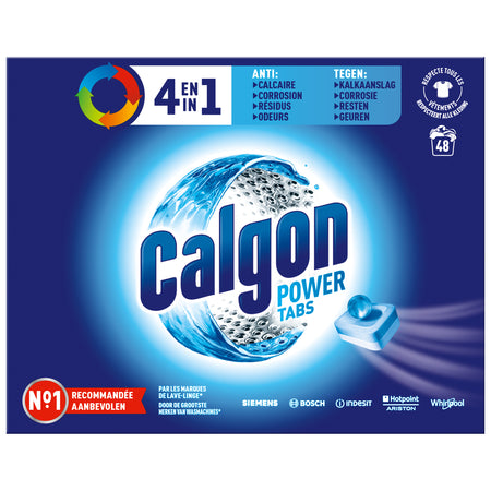 Calgon – Waschmaschinen-Reinigungstabletten 4in1 48 Tabs