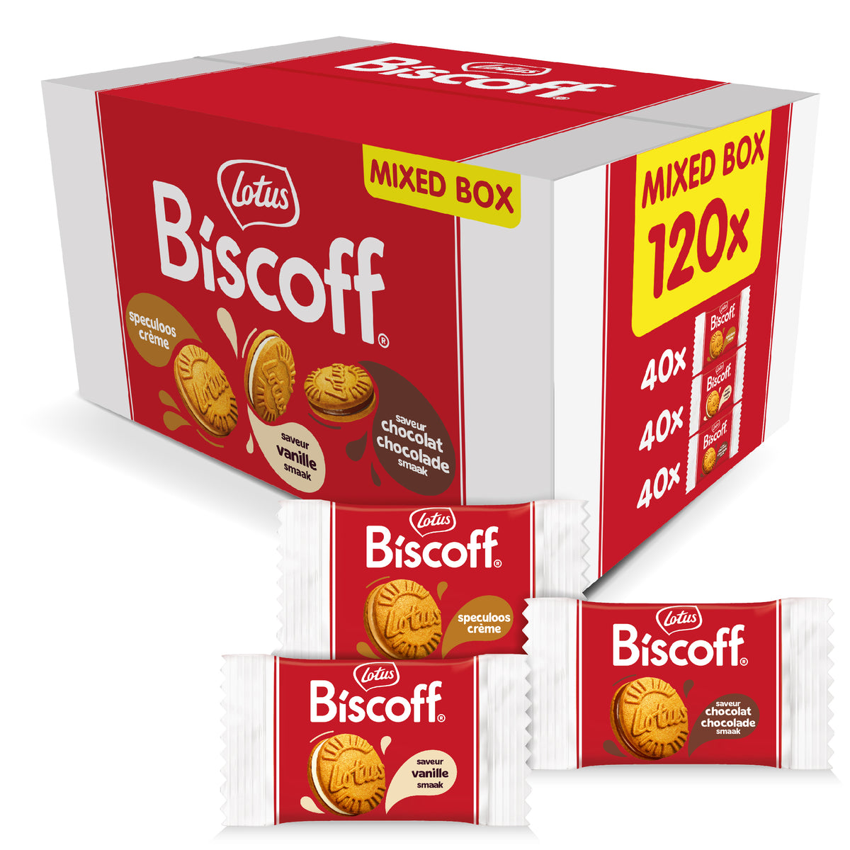 Lotus -  Koekjes  biscoff sandwich mix doos 120 stuks