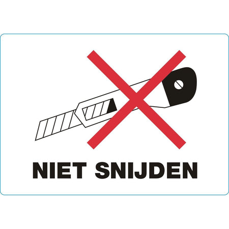IEZZY – Warnschild nicht schneiden, 500 Stück